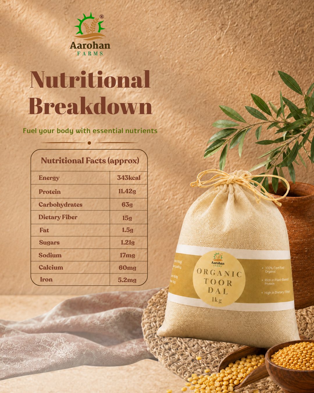 Toor Dal - Organic (1 KG)