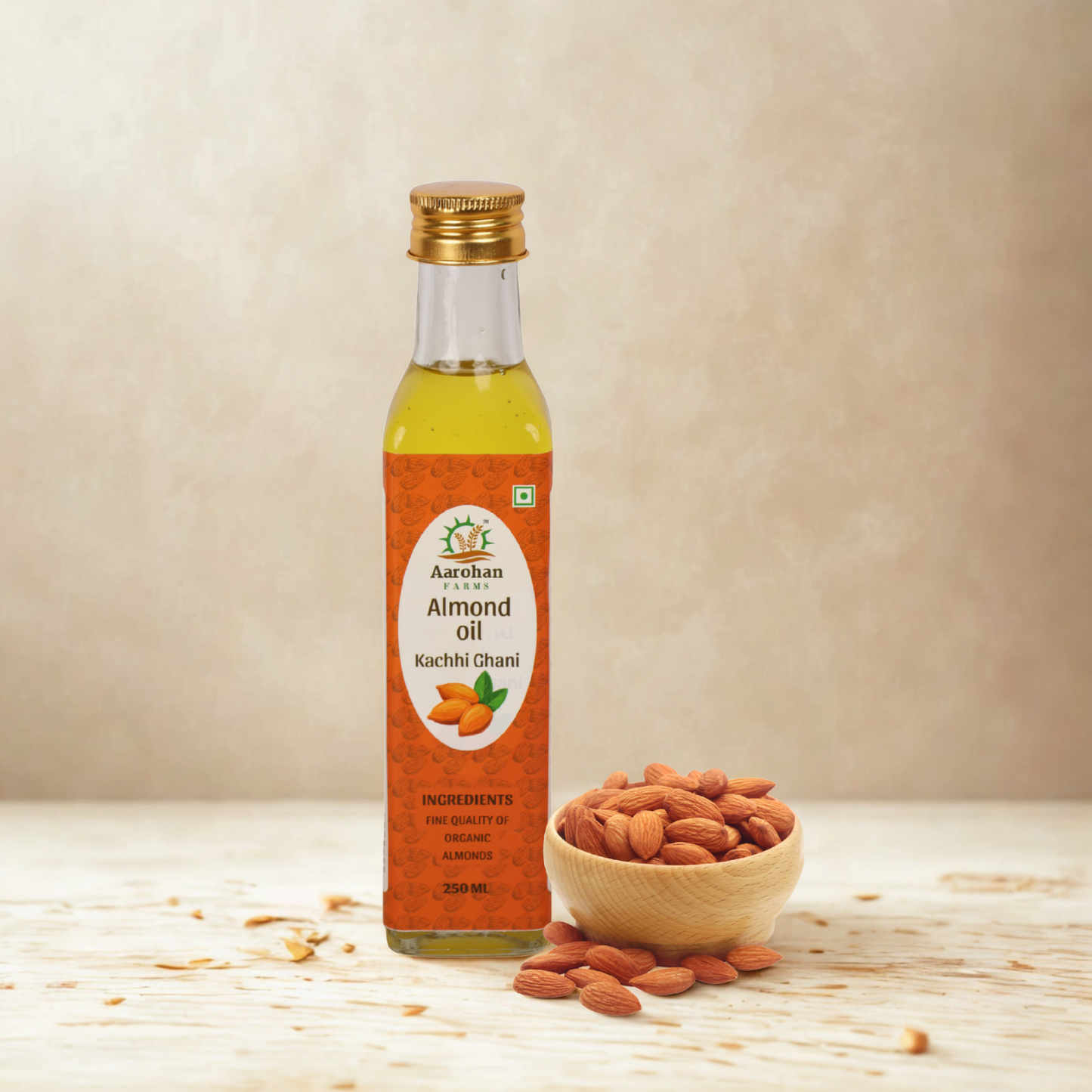 Almond Oil - Kacchi Ghani (Wood Pressed)