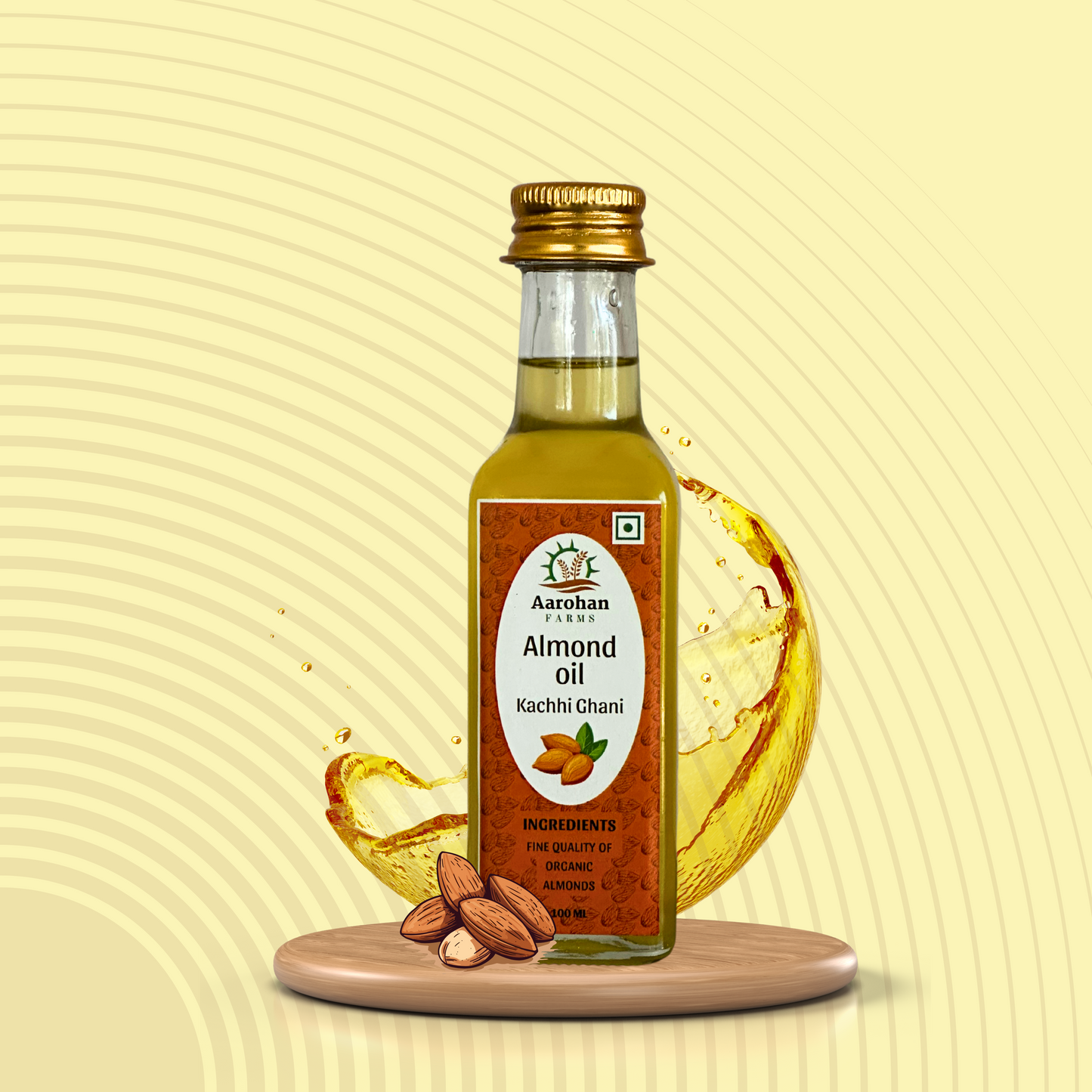 Almond Oil - Kacchi Ghani (Wood Pressed)