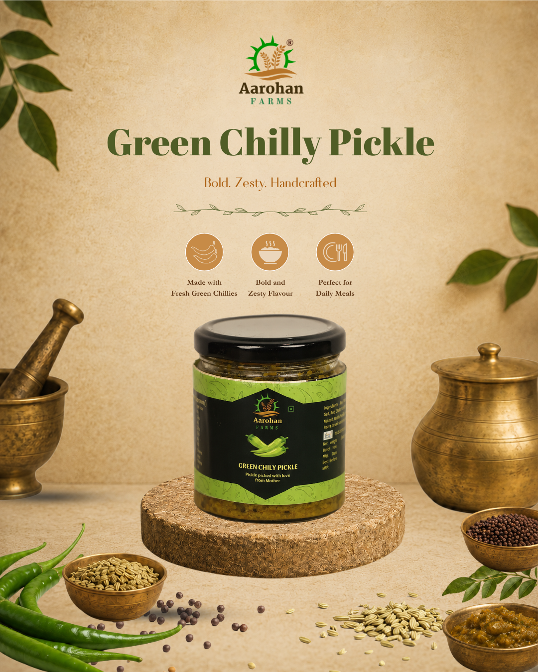 Green Chilly Pickle (200 GM)