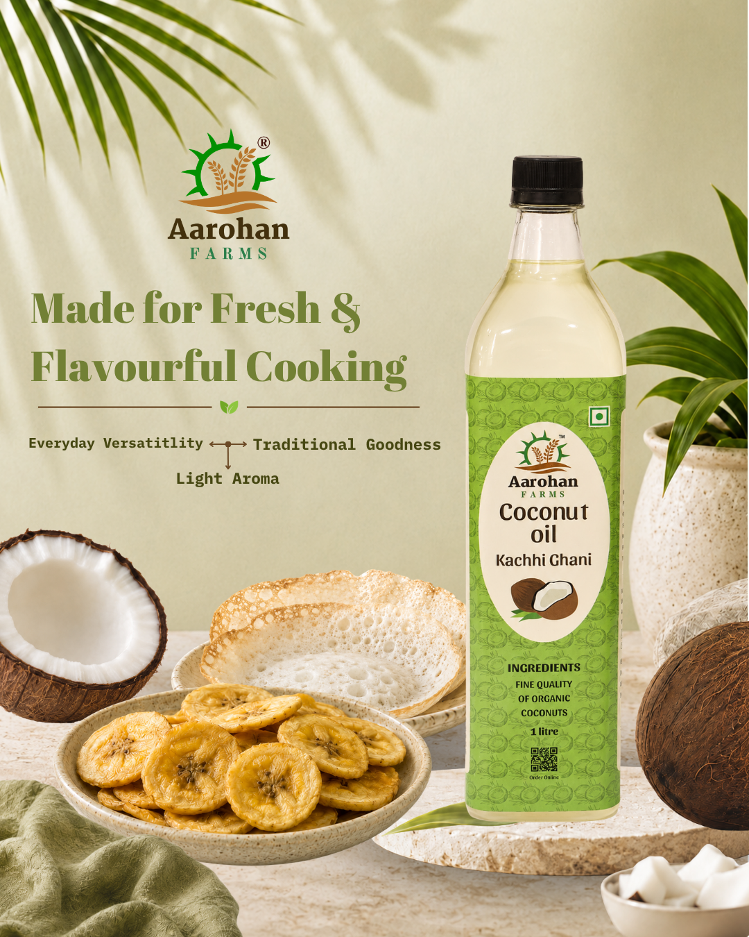 Coconut Oil - Kacchi Ghani (Wood Pressed)