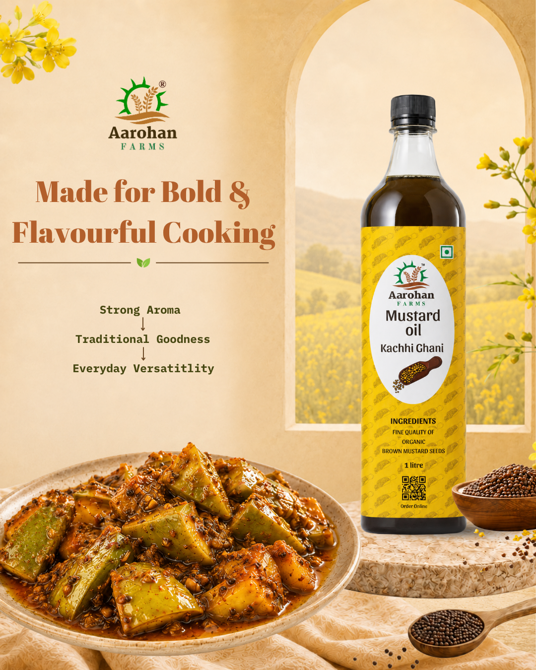 Mustard Oil - Kacchi Ghani (Wood Pressed)