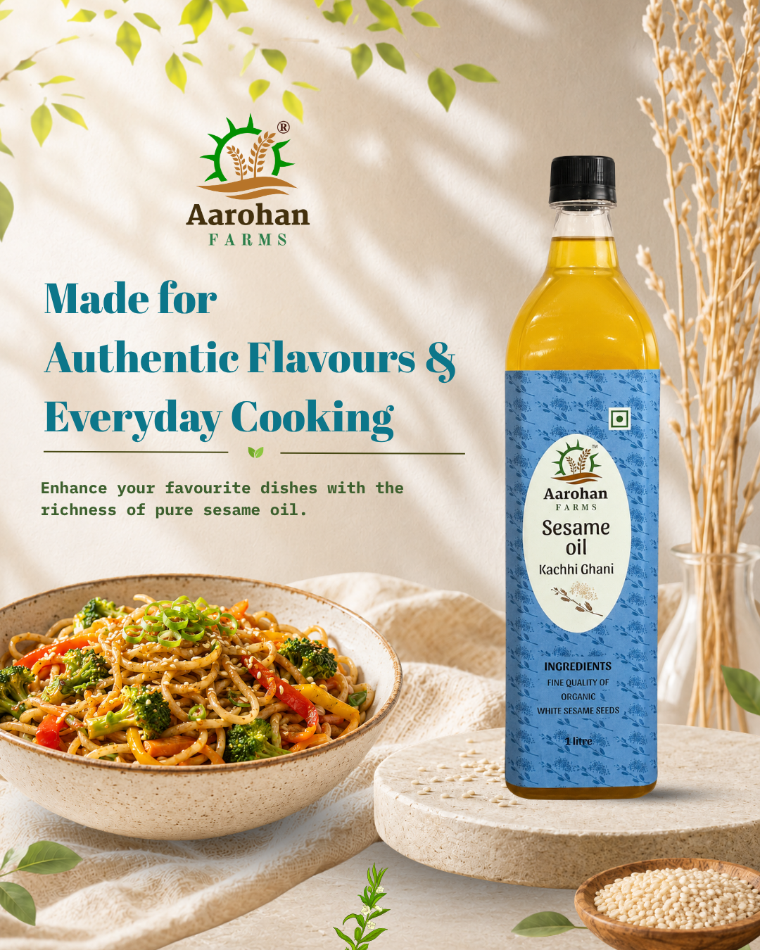 Sesame Oil - Kacchi Ghani (Wood Pressed)