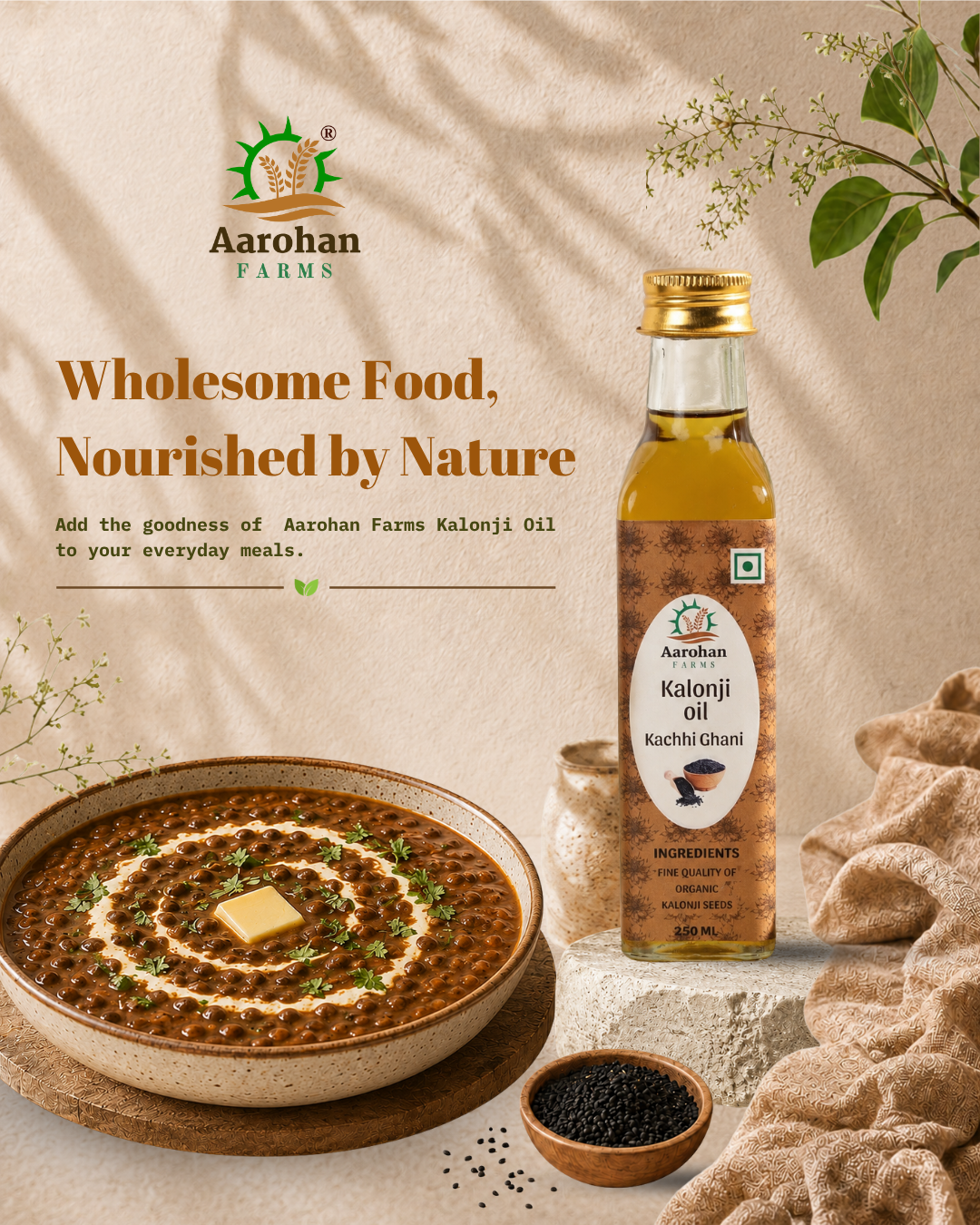 Kalonji Oil - Kacchi Ghani (Cold Pressed)