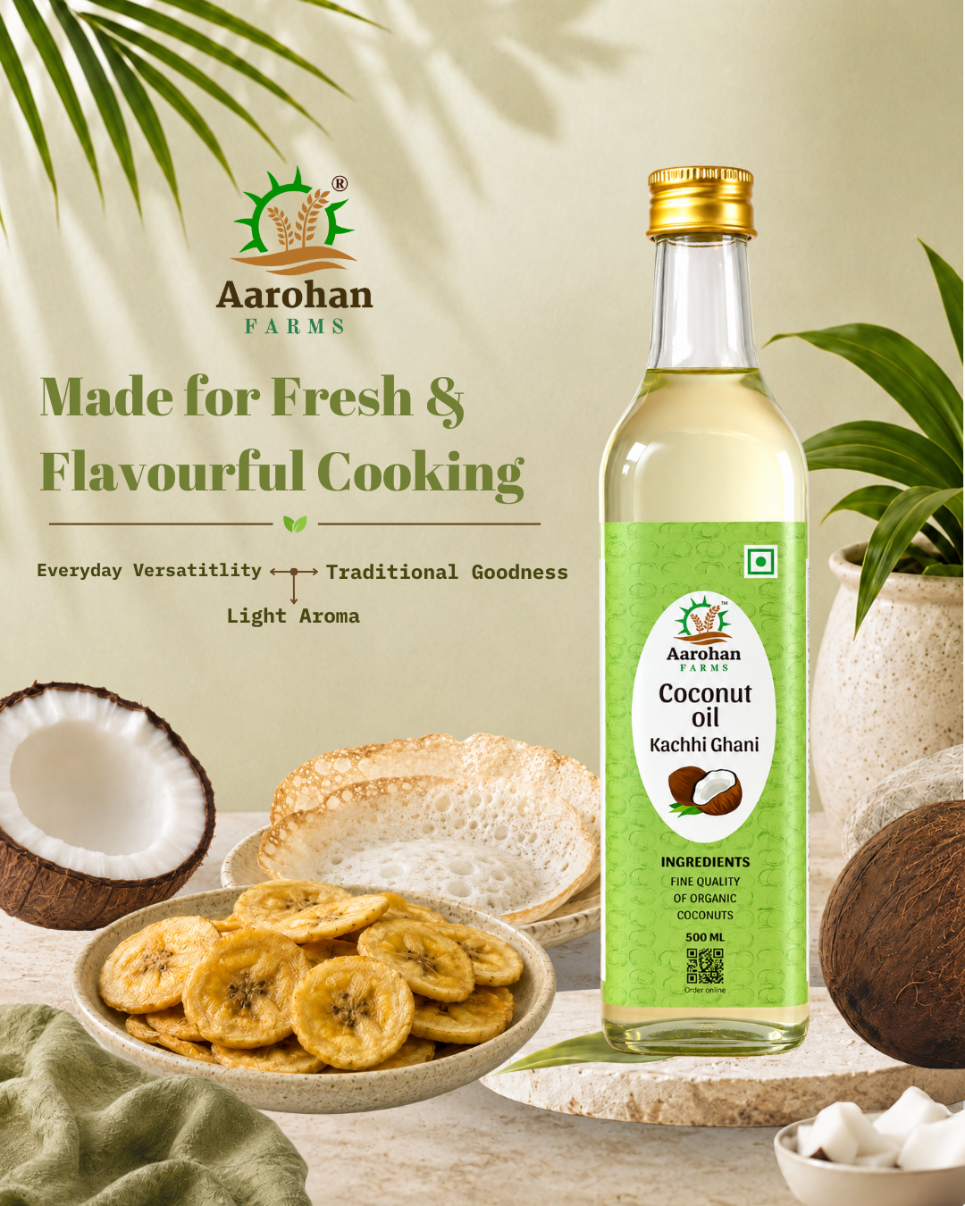Coconut Oil - Kacchi Ghani (Wood Pressed)