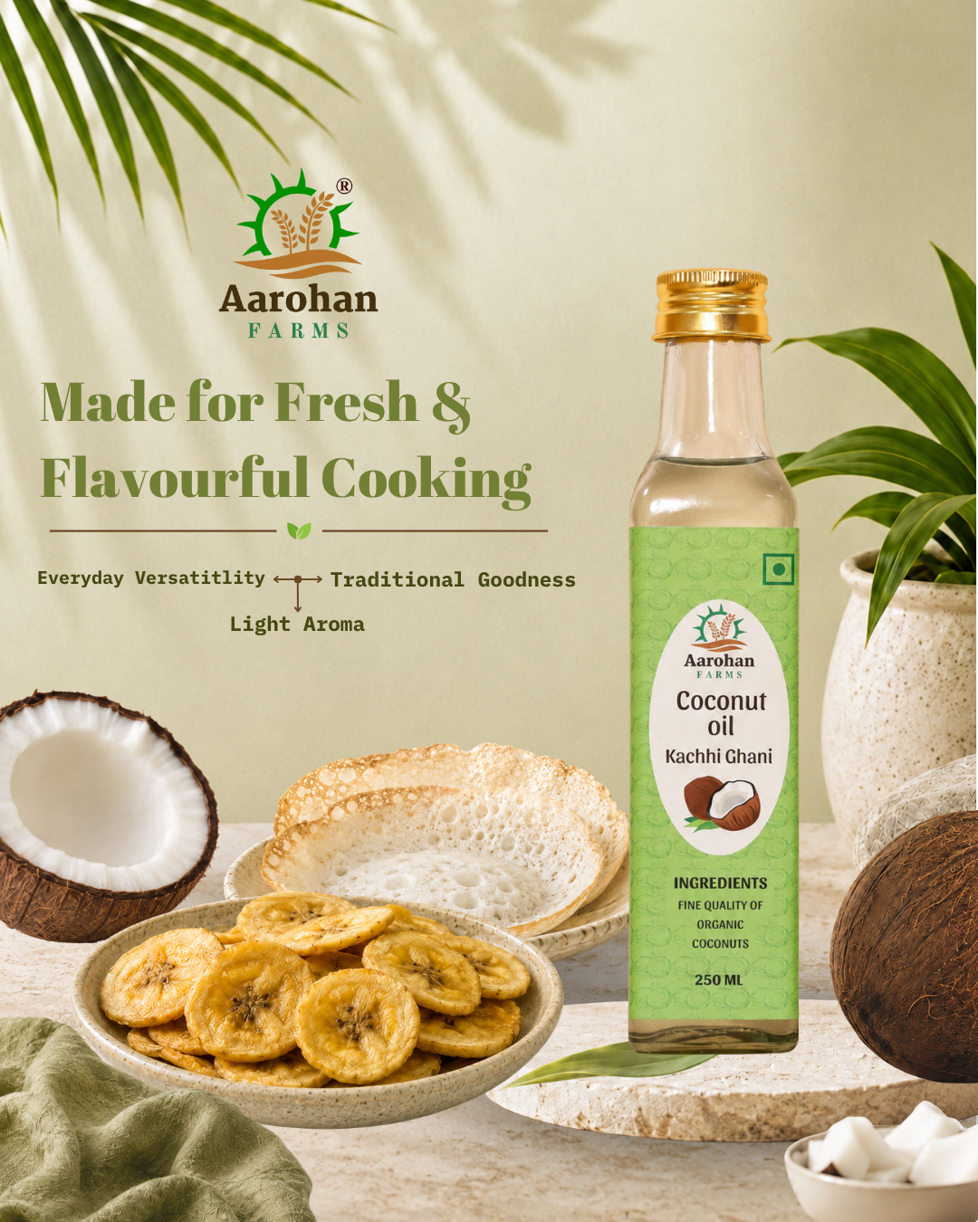 Coconut Oil - Kacchi Ghani (Wood Pressed)