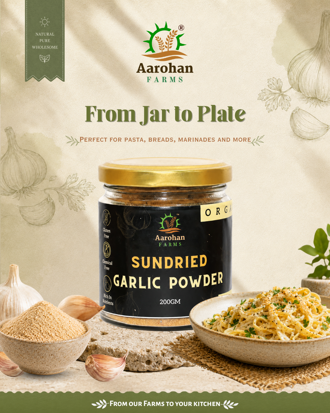 Sundried Garlic Powder (200 GM)
