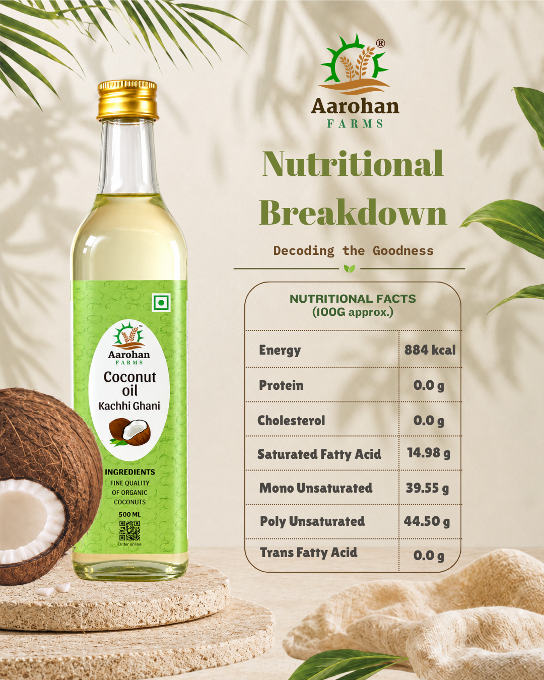 Coconut Oil - Kacchi Ghani (Wood Pressed)
