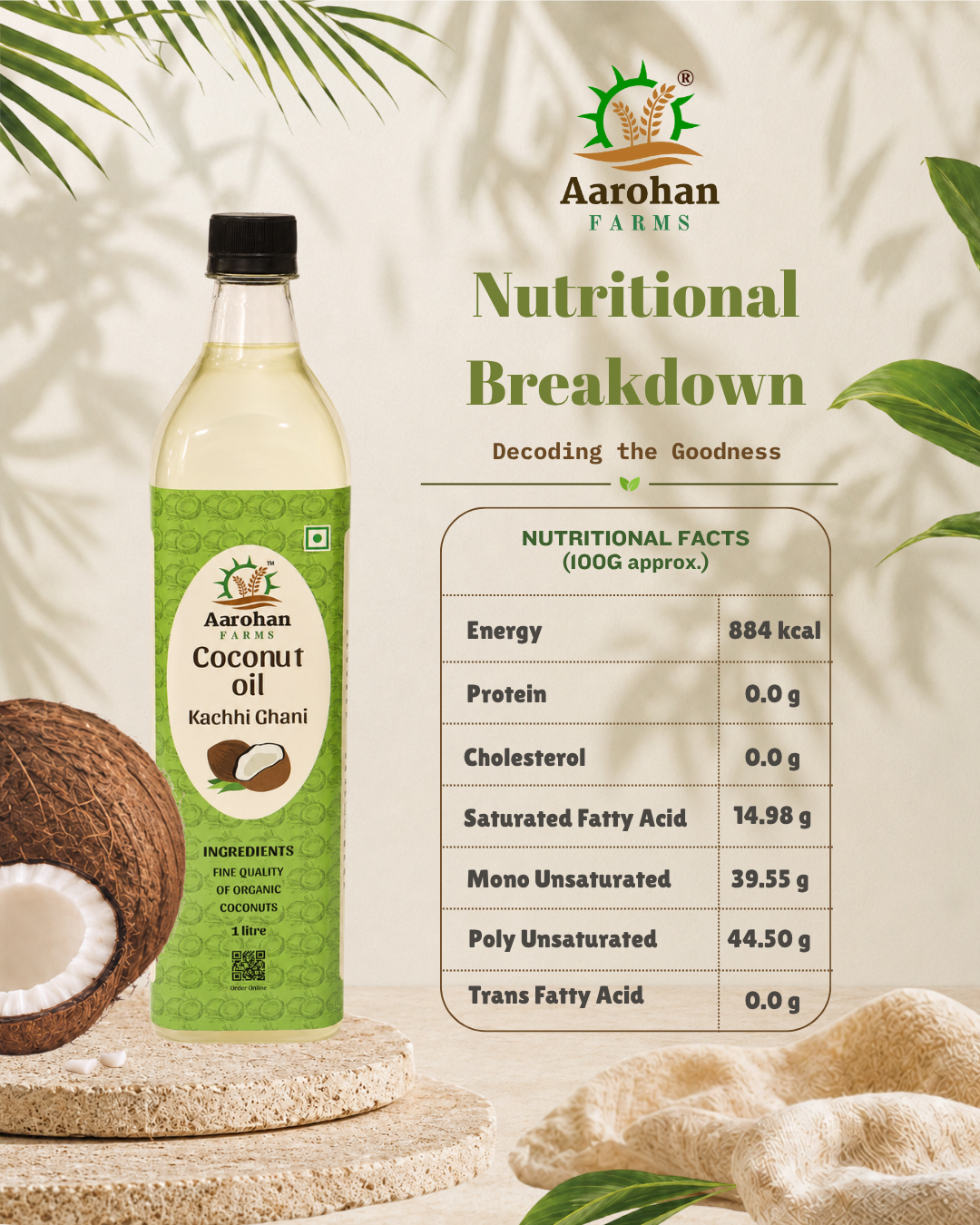 Coconut Oil - Kacchi Ghani (Wood Pressed)