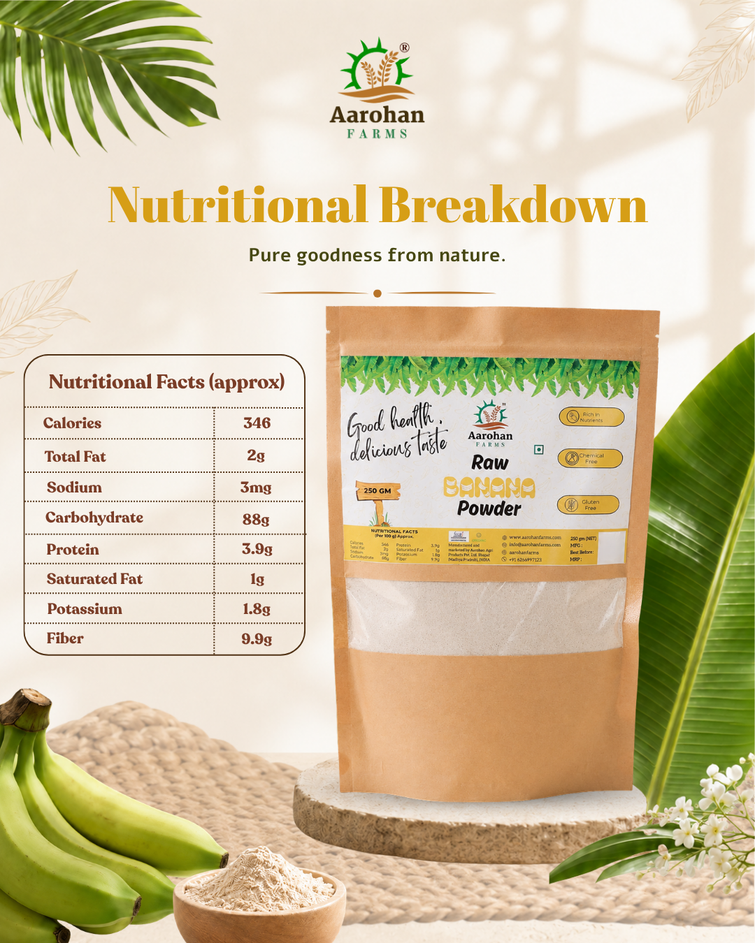 Raw Banana Powder (200 GM)