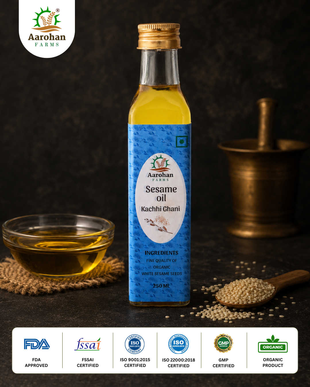 Sesame Oil - Kacchi Ghani (Wood Pressed)
