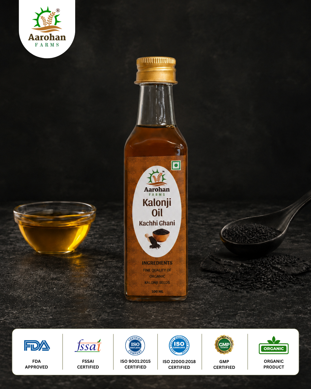 Kalonji Oil - Kacchi Ghani (Cold Pressed)