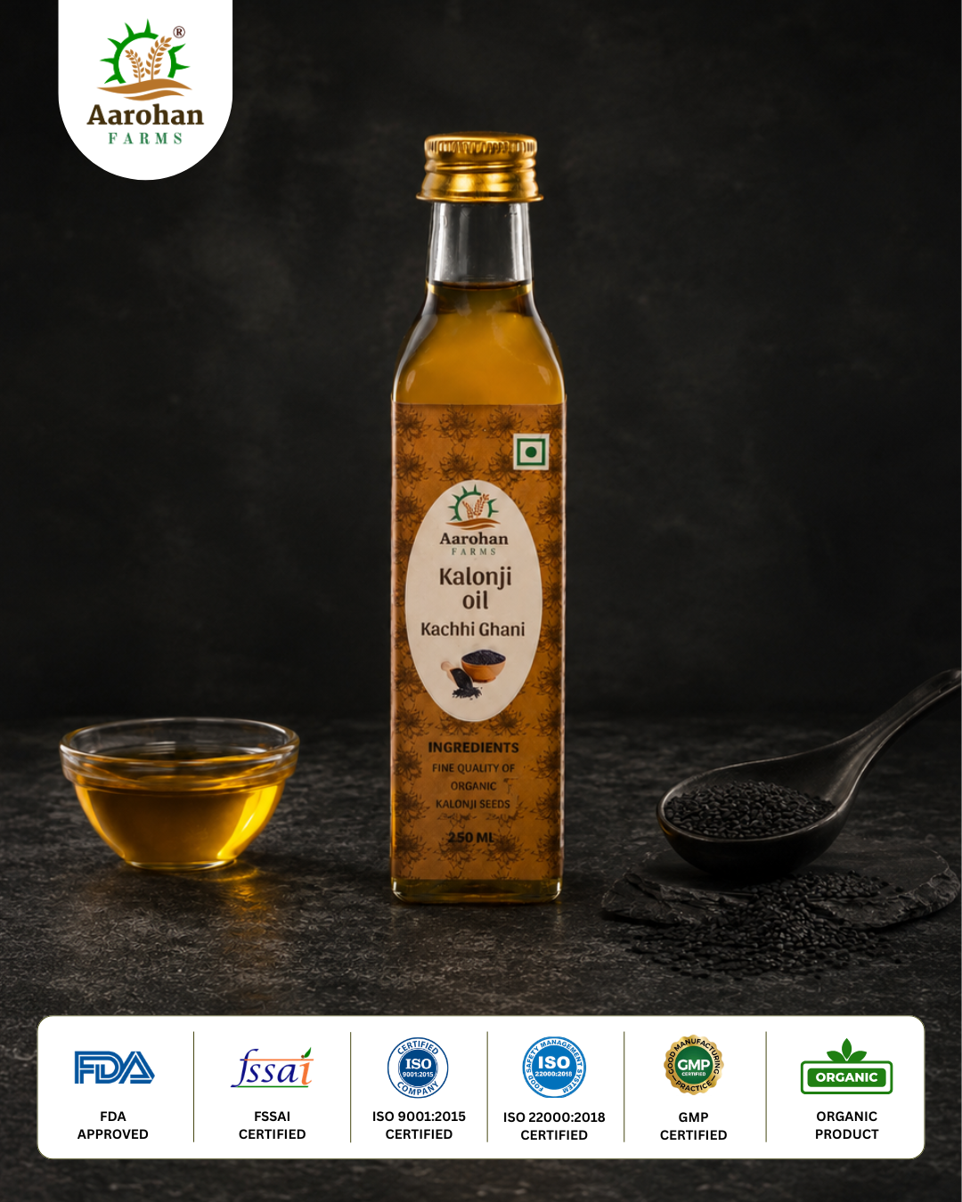Kalonji Oil - Kacchi Ghani (Cold Pressed)