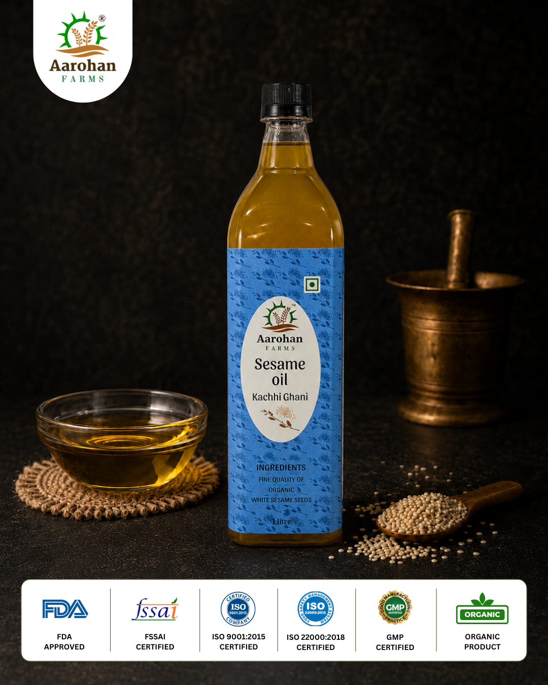 Sesame Oil - Kacchi Ghani (Wood Pressed)