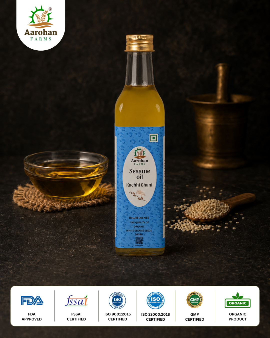 Sesame Oil - Kacchi Ghani (Wood Pressed)