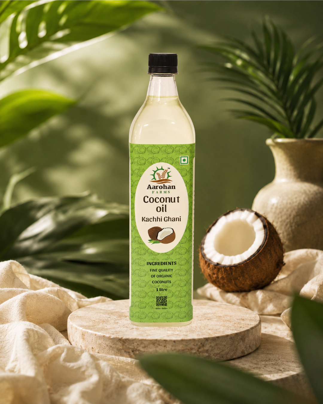 Coconut Oil - Kacchi Ghani (Wood Pressed)