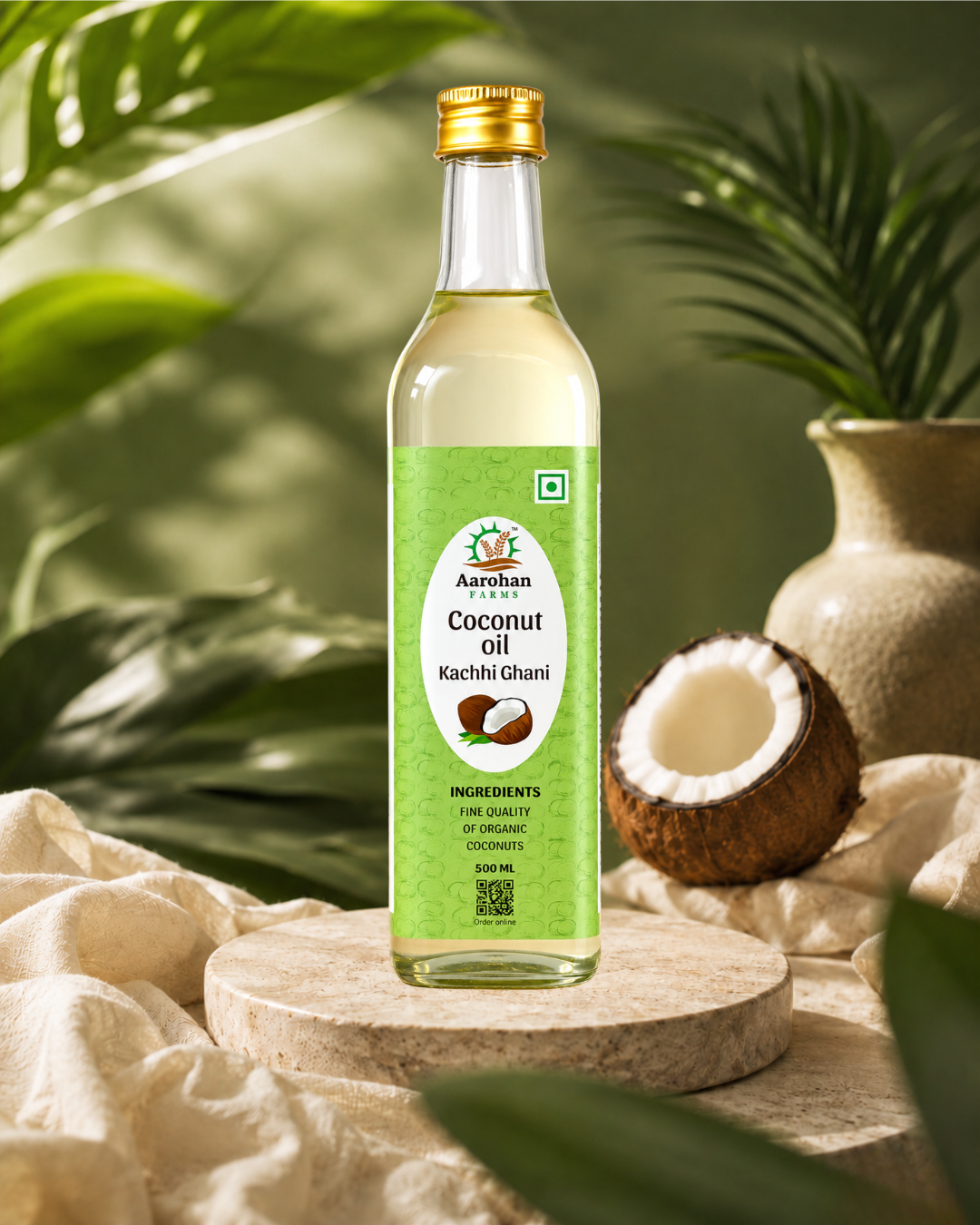 Coconut Oil - Kacchi Ghani (Wood Pressed)