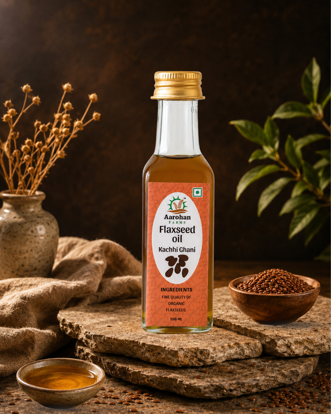 Flaxseed Oil - Kacchi Ghani (Cold Pressed)