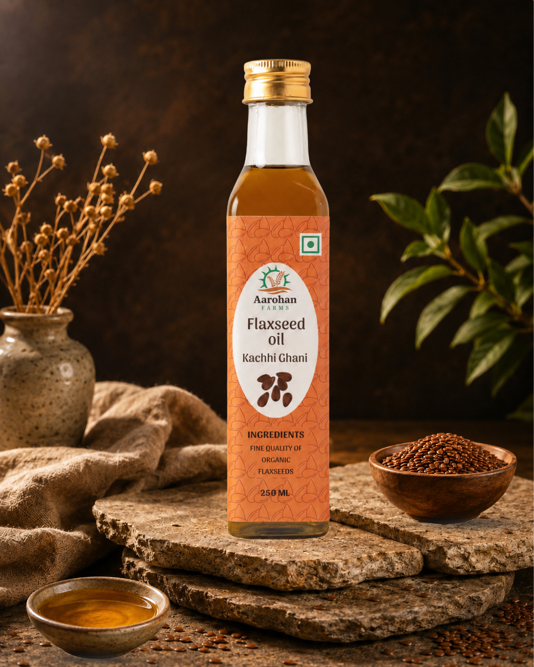 Flaxseed Oil - Kacchi Ghani (Cold Pressed)