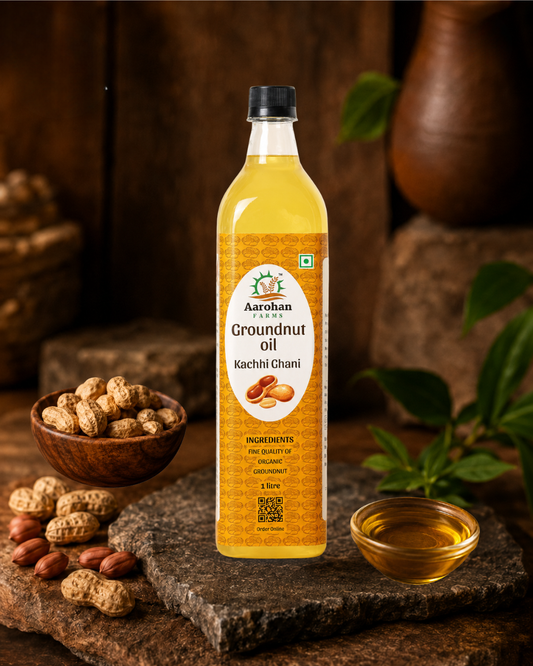 Groundnut Oil - Kacchi Ghani (Wood Pressed)