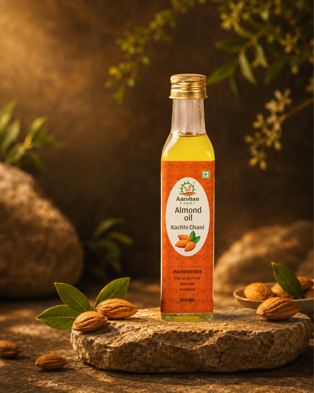 Almond Oil - Kacchi Ghani (Wood Pressed)